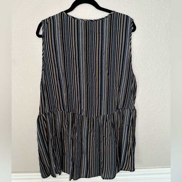 Love on a Hanger Multi-Colored Striped Tank Blouse Top Lace 2X - Picture 4 of 5
